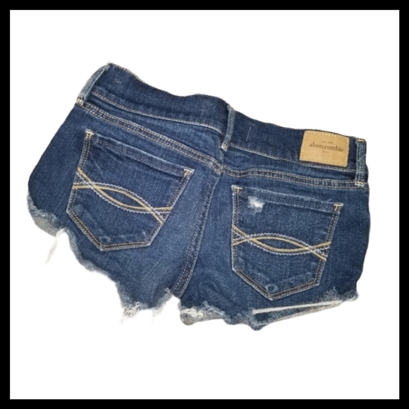 Abercrombie Cut Off Denim Shorts Sz 0 / 00 - Picture 8 of 11